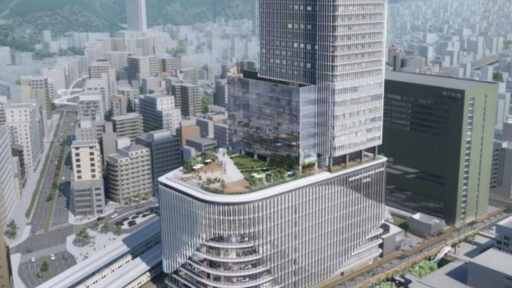 JR三ノ宮新駅ビル開発の完成予想図