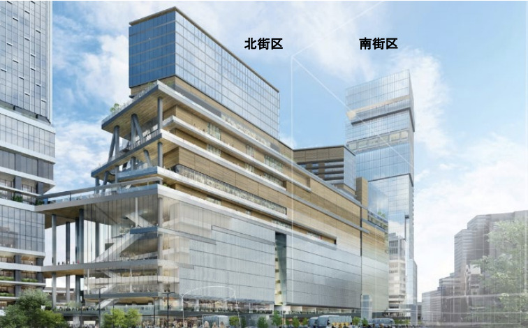 新宿駅西南口地区再開発の完成予想図