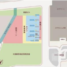 大阪駅西エリア開発全体の平面イメージ