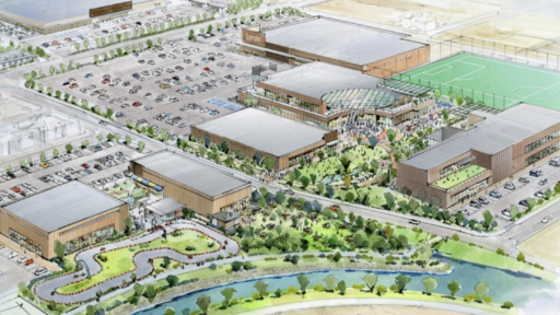 北方町のイオンタウンの商業施設の完成予想図イメージ