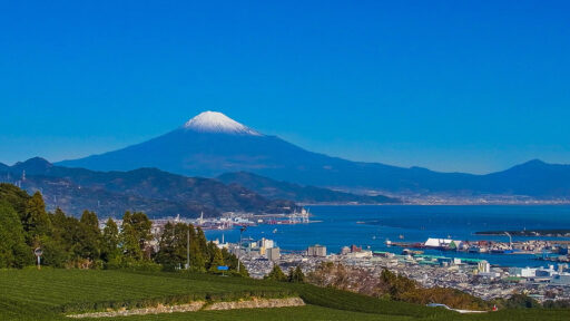 静岡県から見た富士山の風景写真