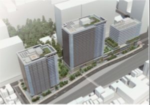 囲町東地区第一種市街地再開発事業の完成予想図イメージ