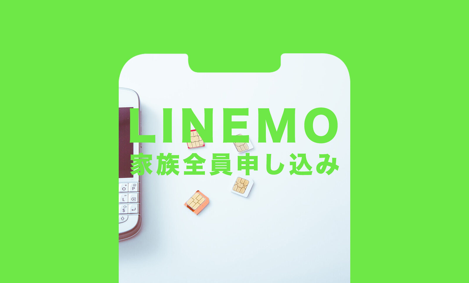 LINEMO(ラインモ)に家族全員での申し込み方法は？乗り換えで契約！のサムネイル画像