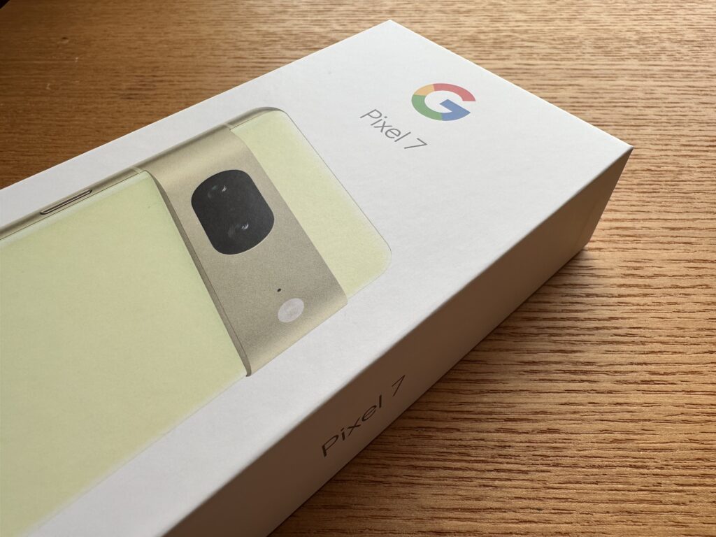 Google Pixel 7の外箱の写真