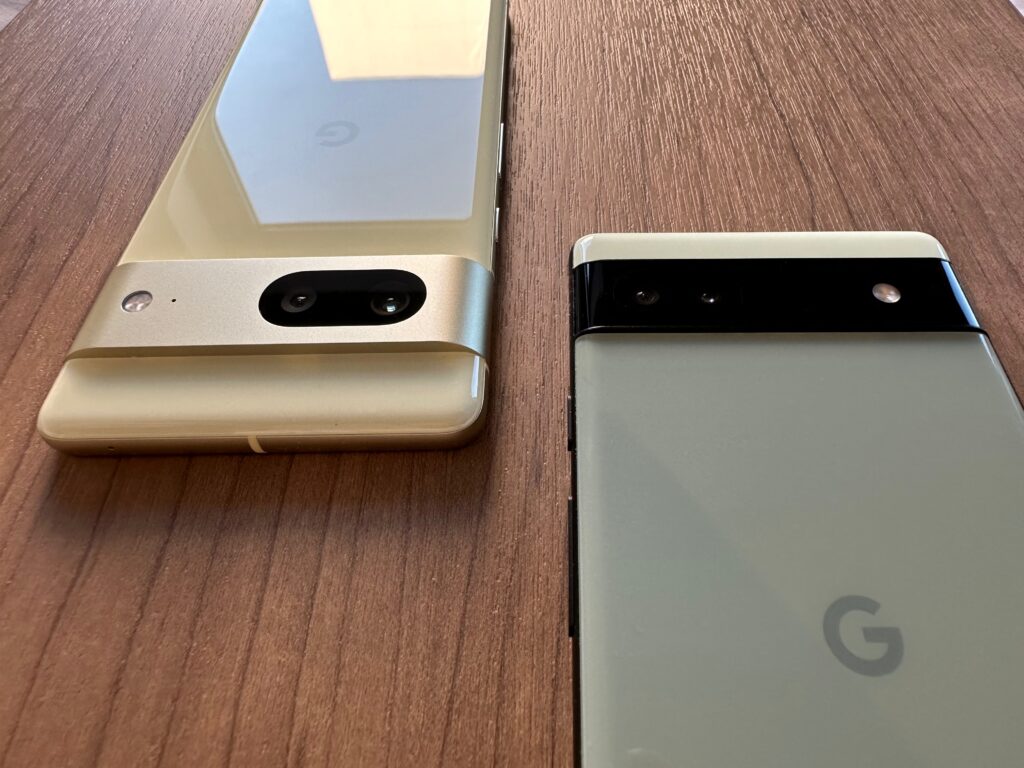 Google Pixel 6aとPixel 7の写真